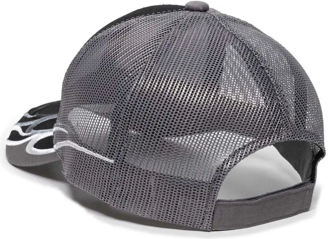 Oc Sports Wav-605m Adjustable Mesh Back Cap - Black Charcoal - Dark Gray / 6 7/8’’ - 7 1/2’’