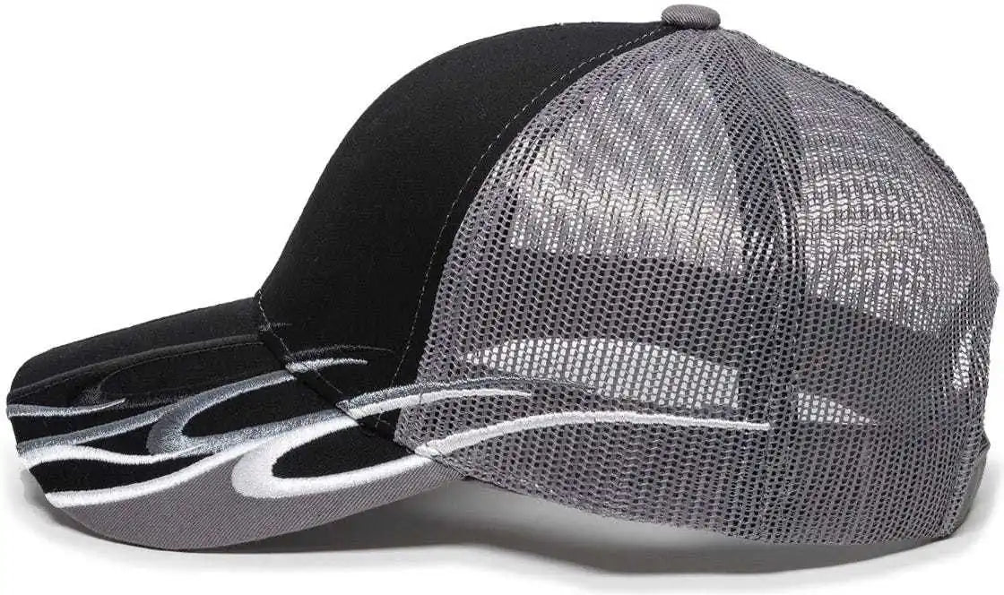 Oc Sports Wav-605m Adjustable Mesh Back Cap - Black Charcoal - Dark Gray / 6 7/8’’ - 7 1/2’’