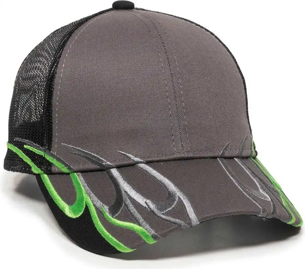 Oc Sports Wav-605m Adjustable Mesh Back Cap - Charcoal Black - Dark Gray / 6 7/8’’ - 7 1/2’’