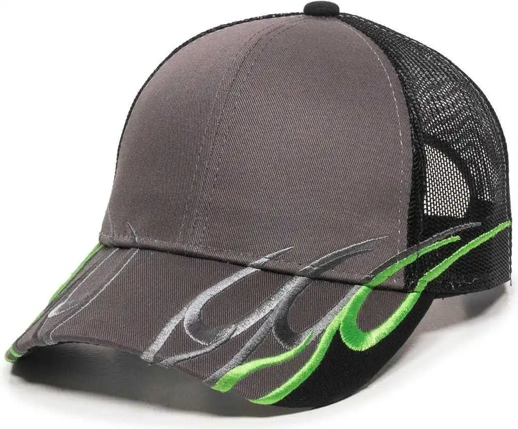 Oc Sports Wav-605m Adjustable Mesh Back Cap - Charcoal Black - Dark Gray / 6 7/8’’ - 7 1/2’’