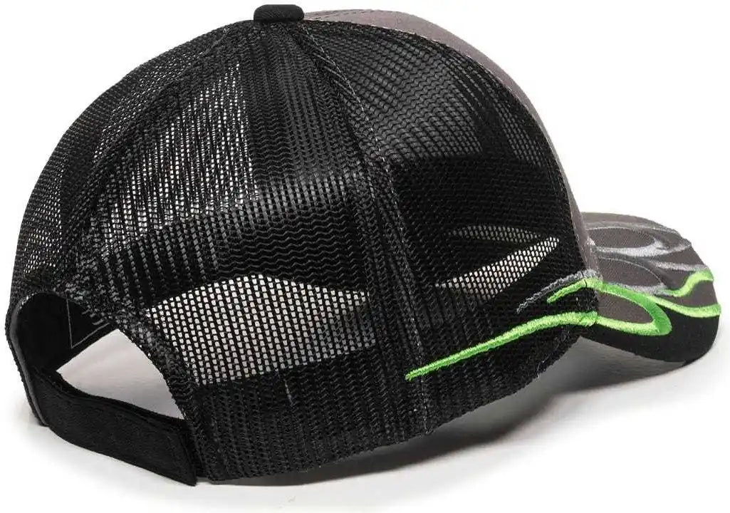 Oc Sports Wav-605m Adjustable Mesh Back Cap - Charcoal Black - Dark Gray / 6 7/8’’ - 7 1/2’’