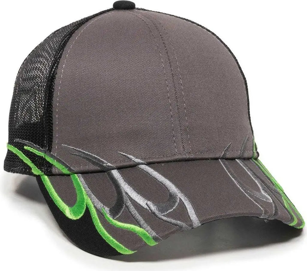 Oc Sports Wav-605m Adjustable Mesh Back Cap - Charcoal Black - Dark Gray / 6 7/8’’ - 7 1/2’’
