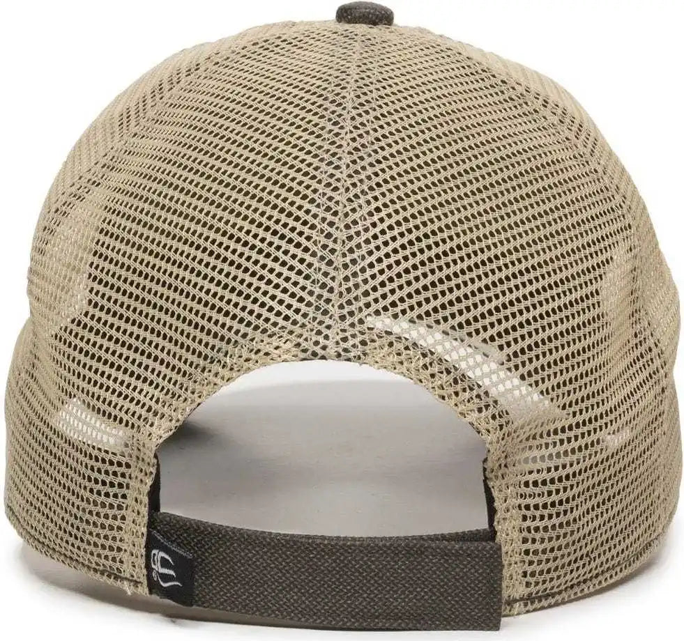 Oc Sports Wcv-100m Adjustable Mesh Back Weathered Look Cap - Charcoal Khaki - Dark Gray / 6 7/8’’ - 7 1/2’’