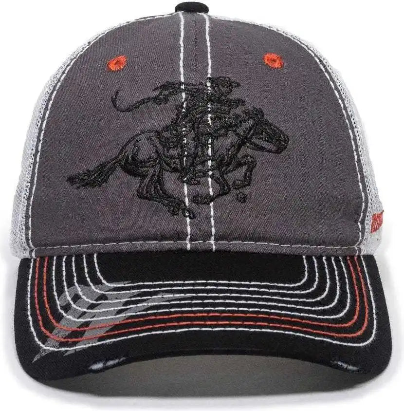 Oc Sports Win35b Winchester Mesh Back Cap - Light Grey Black - Gray / 6 7/8’’ - 7 1/2’’