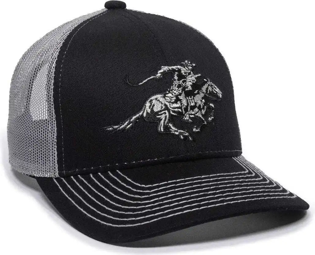 Oc Sports Win46b Winchester Mesh Back Cap - Black Light Grey - Gray / 6 7/8’’ - 7 1/2’’