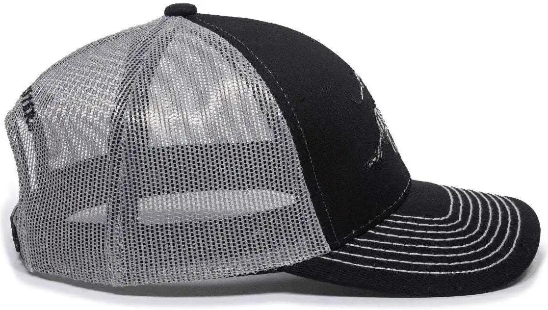 Oc Sports Win46b Winchester Mesh Back Cap - Black Light Grey - Gray / 6 7/8’’ - 7 1/2’’