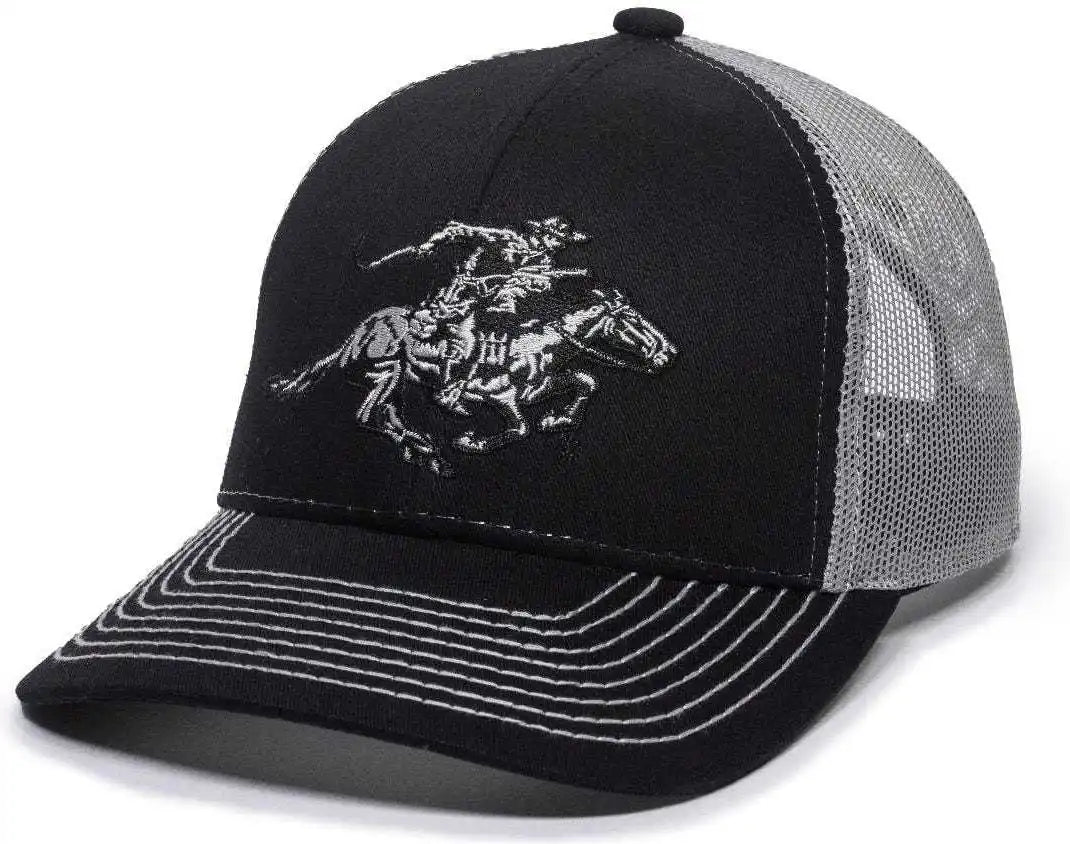 Oc Sports Win46b Winchester Mesh Back Cap - Black Light Grey - Gray / 6 7/8’’ - 7 1/2’’