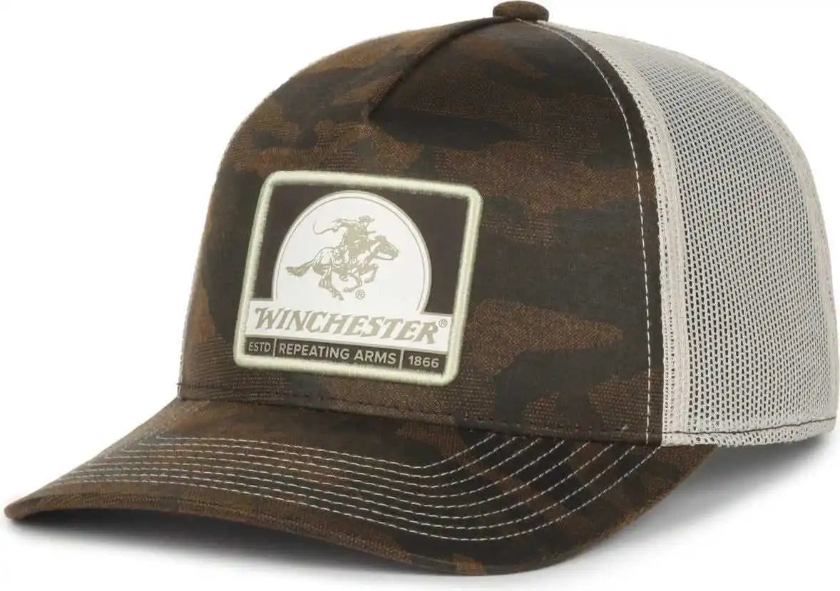 Oc Sports Win50 Wintester Mesh Back Pro Crown Cap - Brown Generic Woodland Camo Putty - Osfm
