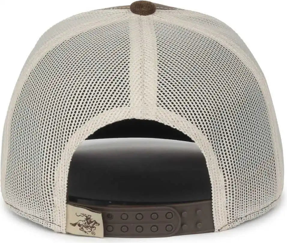 Oc Sports Win50 Wintester Mesh Back Pro Crown Cap - Brown Generic Woodland Camo Putty - Osfm