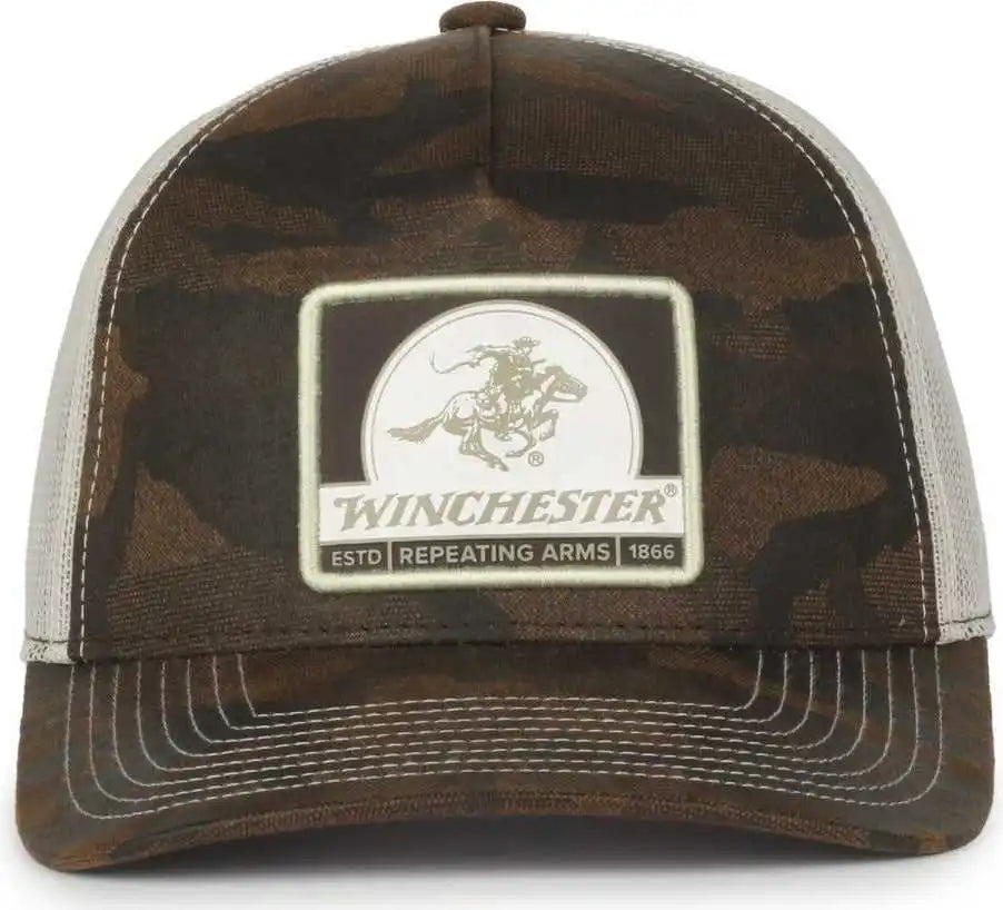 Oc Sports Win50 Wintester Mesh Back Pro Crown Cap - Brown Generic Woodland Camo Putty - Osfm