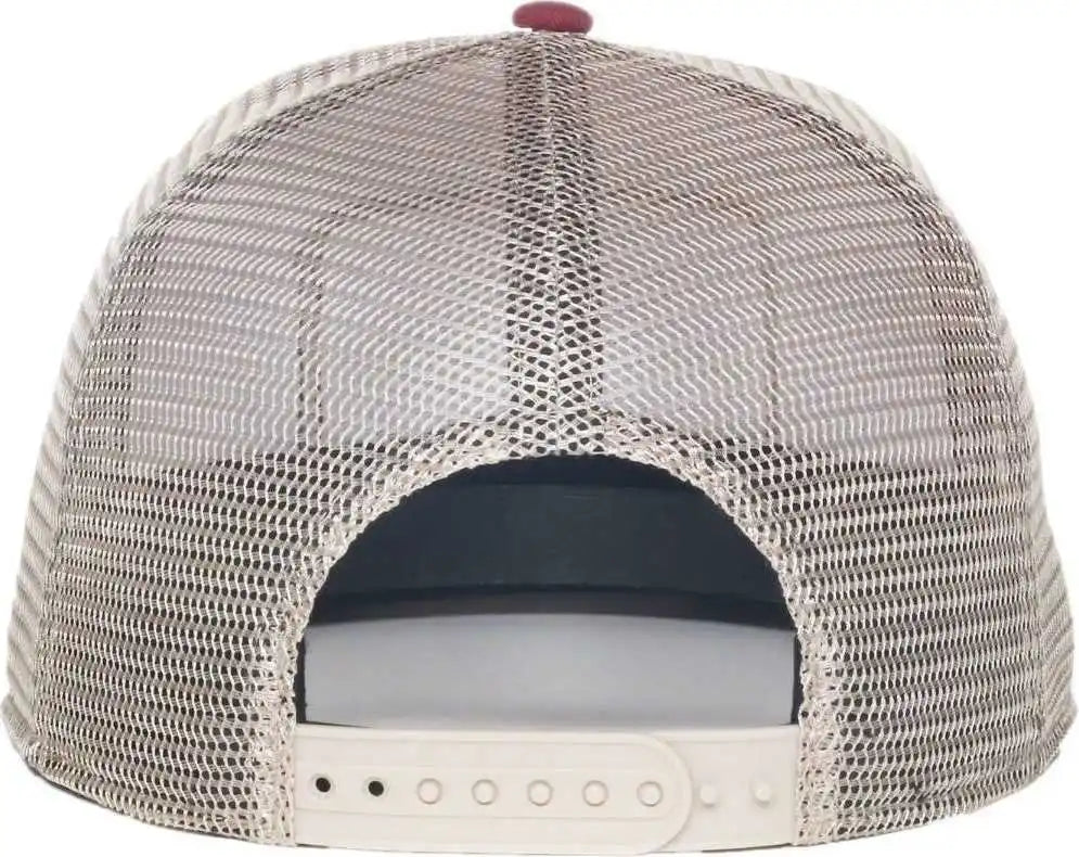 Oc Sports Wra-101 Wranger Mesh Back Lastic Snap Closure Cap - Navy Khaki - Osfm
