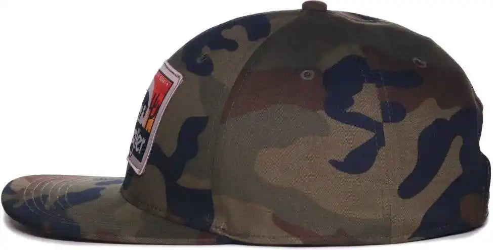 Oc Sports Wra-110 Wranger Flat Visor High Crown Cap - Generic Camo - Osfm