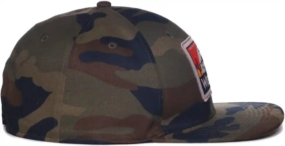 Oc Sports Wra-110 Wranger Flat Visor High Crown Cap - Generic Camo - Osfm