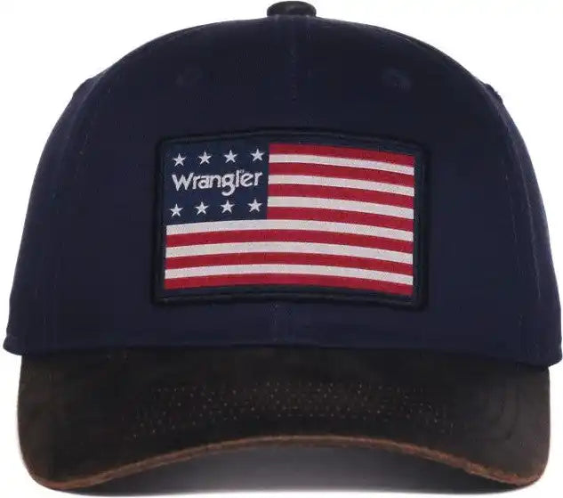 Oc Sports Wra-111 Wranger Flag Patch Structured Cap - Navy - Osfm