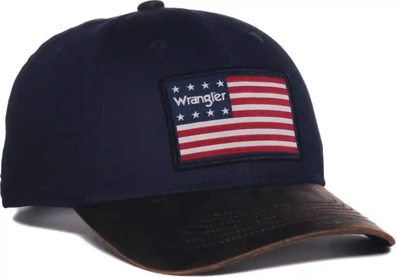 Oc Sports Wra-111 Wranger Flag Patch Structured Cap - Navy - Osfm