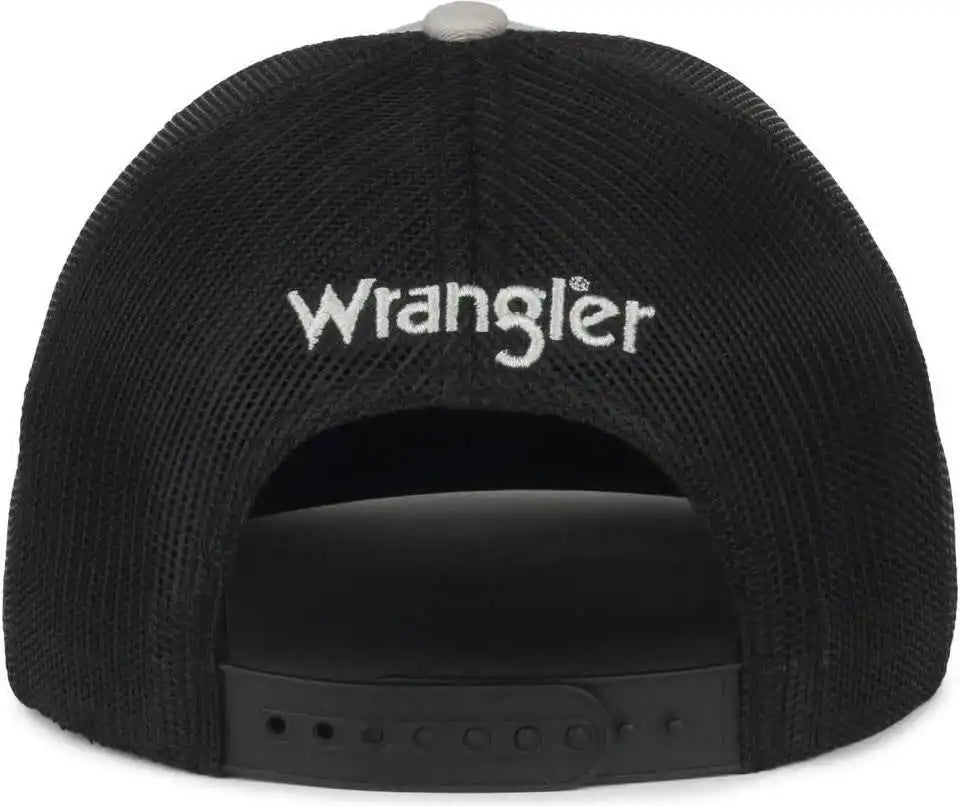Oc Sports Wra-126 Wranger Pro Crown Trucker Cap - Light Gray Black - Osfm