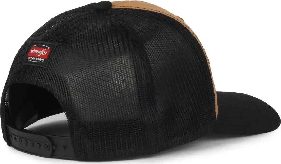 Oc Sports Wra-201m Wranger Canvas Trucker Cap - Brown Black - Osfm