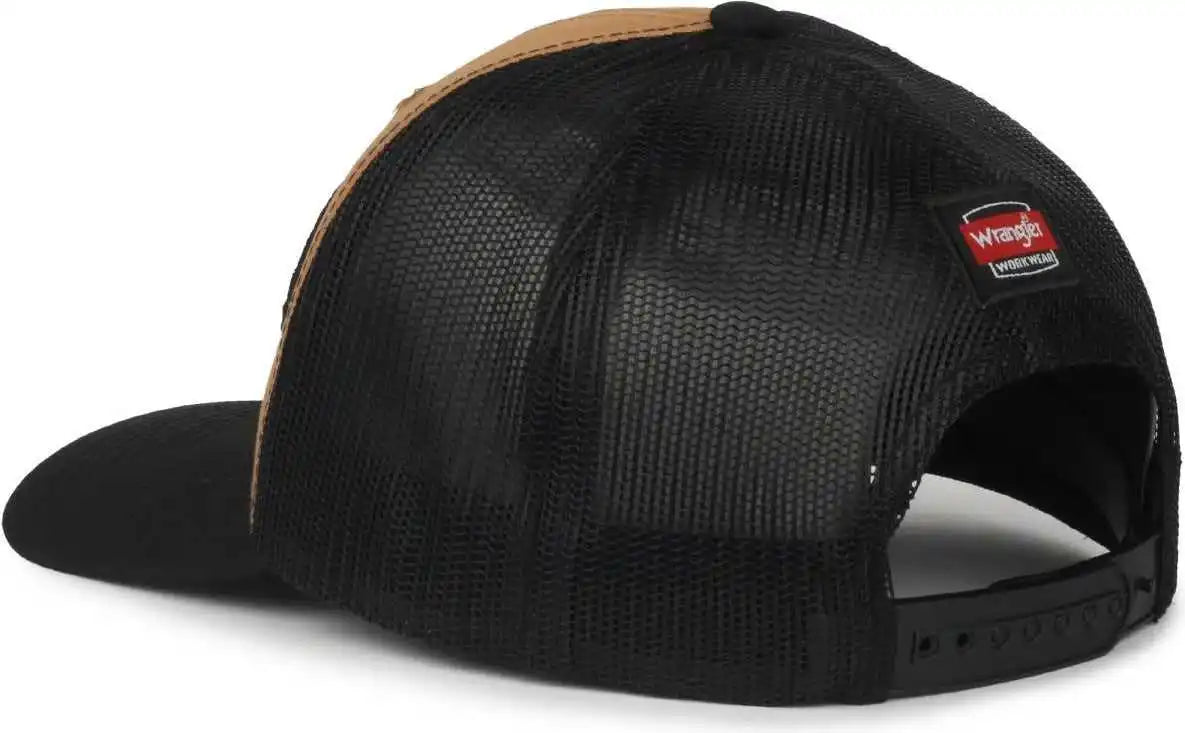 Oc Sports Wra-201m Wranger Canvas Trucker Cap - Brown Black - Osfm