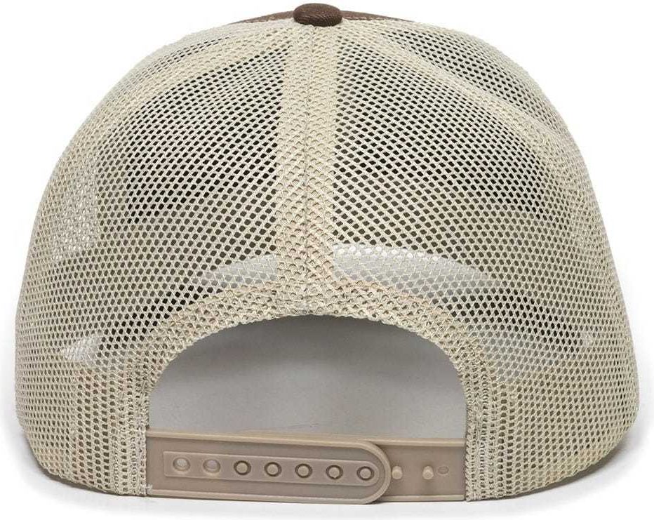 Oc Sports Oc771 Adjustable Mesh Back Cap - Brown Khaki - 6 7/8’’ - 7 1/2’’