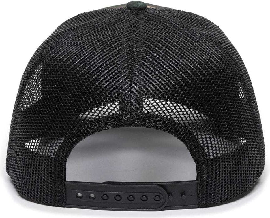 Oc Sports Oc771 Adjustable Mesh Back Cap - Generic Camo Black - Green / 6 7/8’’ - 7 1/2’’