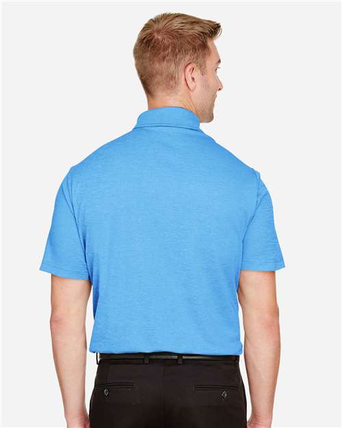Ocean Blue Heather Men&#39;s CrownLux Performance® Address Mélange Polo - DG22