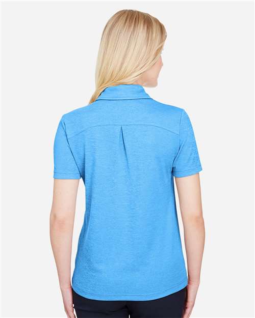 Ocean Blue Heather Women&#39;s CrownLux Performance® Address Melange Polo - DG22W