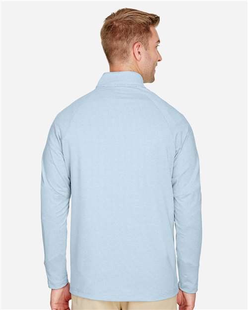 Ocean Blue Men&#39;s CrownLux Performance® Clubhouse Micro-Stripe Quarter-Zip Pullover - DG480