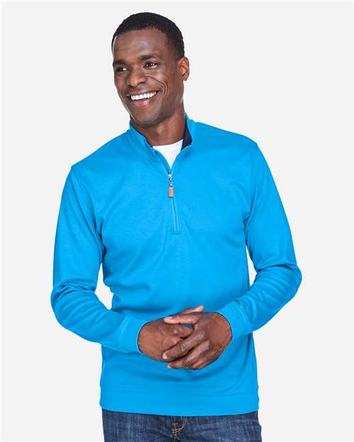 Ocean Blue/ Navy/ Ocean Blue Men&#39;s DRYTEC20™ Performance Quarter-Zip Pullover - DG479