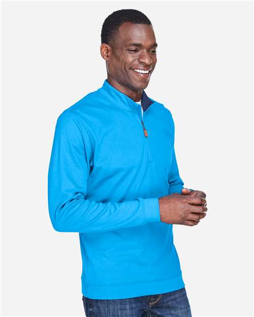 Ocean Blue/ Navy/ Ocean Blue Men&#39;s DRYTEC20™ Performance Quarter-Zip Pullover - DG479