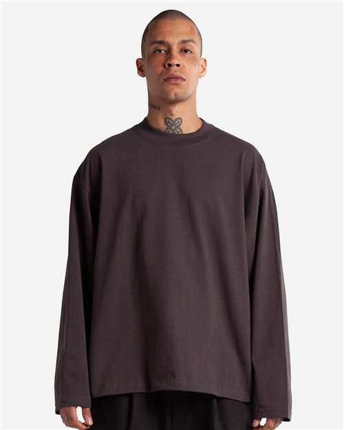 Off Black Men's Max Heavyweight Oversized Long Sleeve T-Shirt - MOL