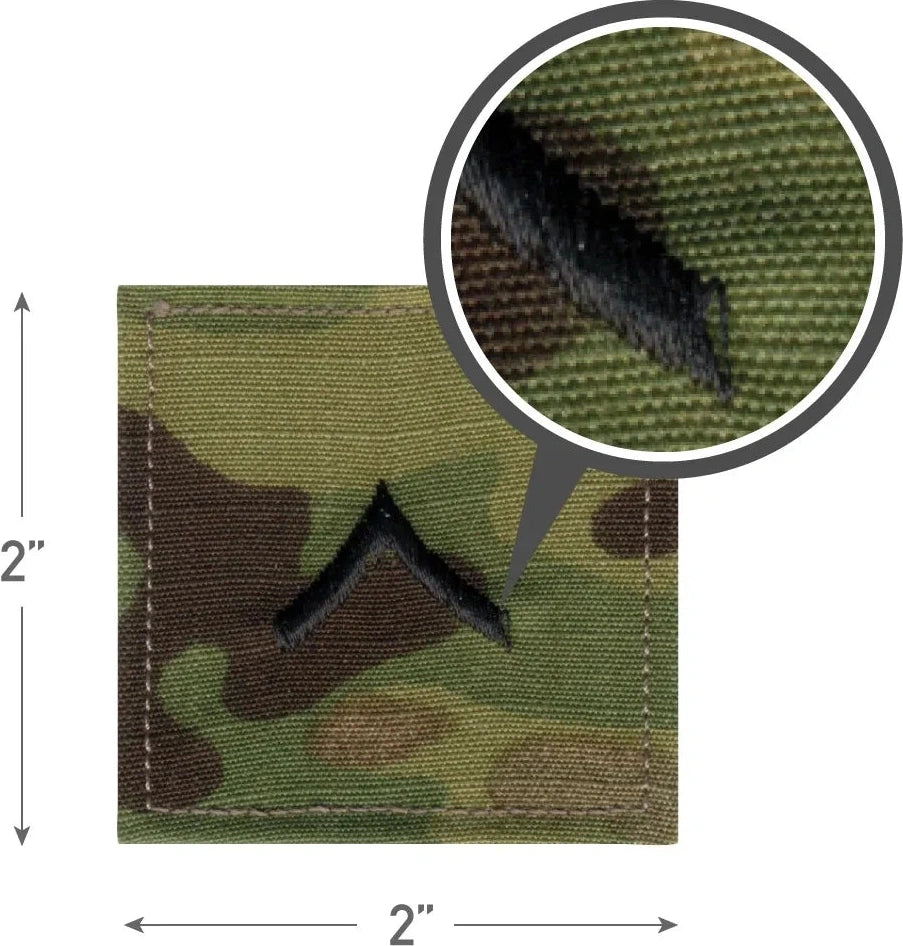 Official U.s. Made Embroidered Rank Insignia - Private