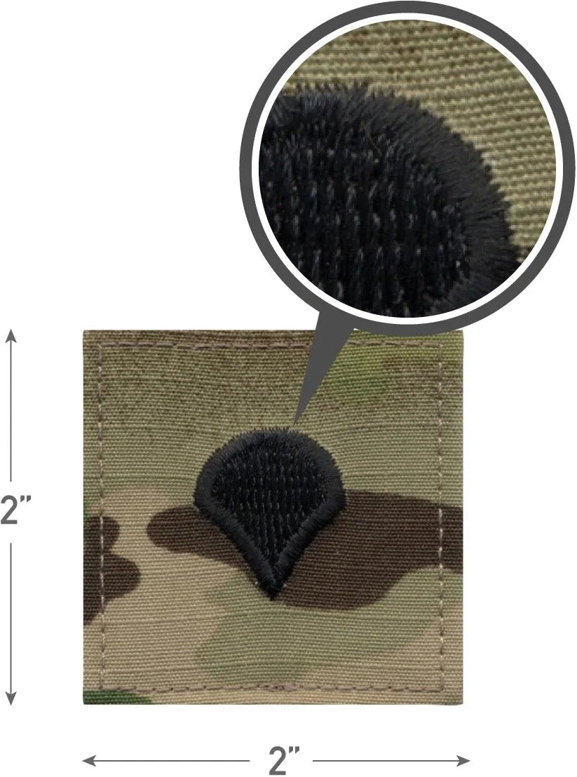 Official U.s. Made Embroidered Rank Insignia Spec-4