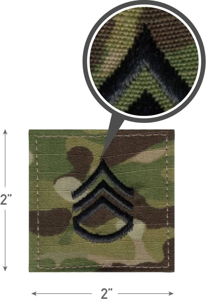 Official U.s. Made Embroidered Rank Insignia Staff Sergeant Patch