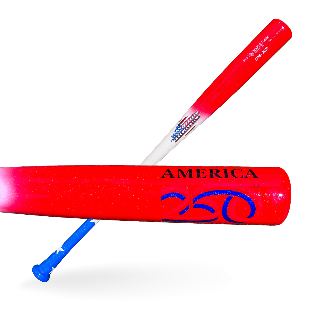 Old Hickory J143m Steel Pressed Rock Maple Bat - Usa 250th Anniversary