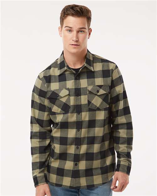 Olive/ Black Flannel Shirt - EXP50F