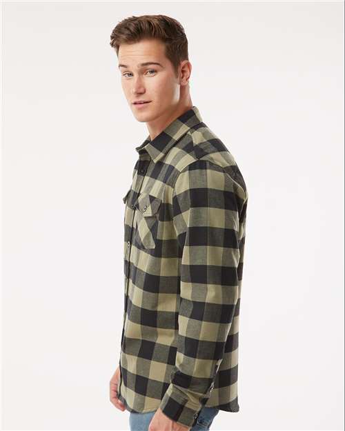 Olive/ Black Flannel Shirt - EXP50F