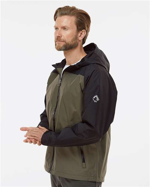 Olive/ Black Torrent Waterproof Hooded Jacket - 5335