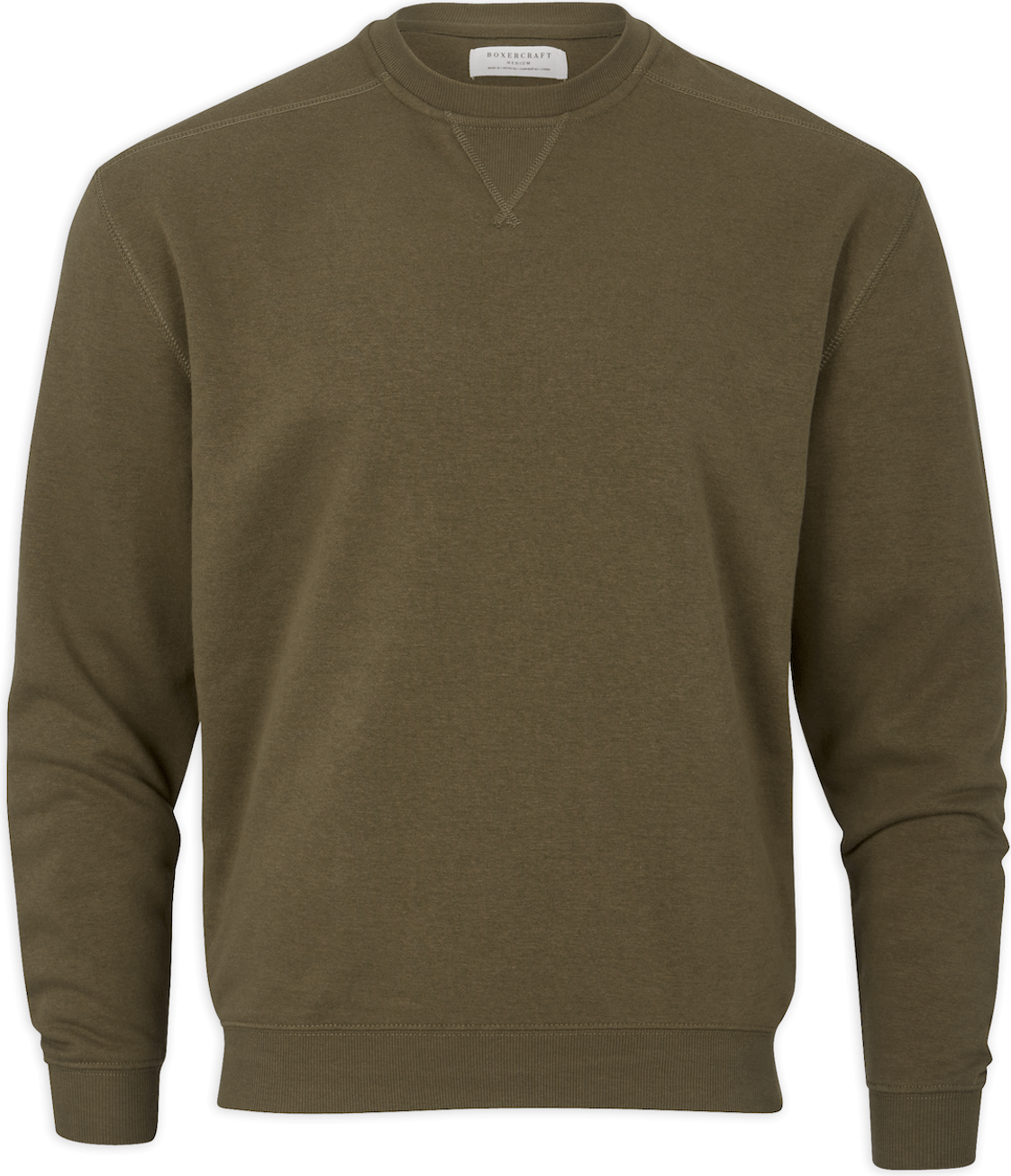 OLIVE BOXERCRAFT FLEECE CREW  grouped