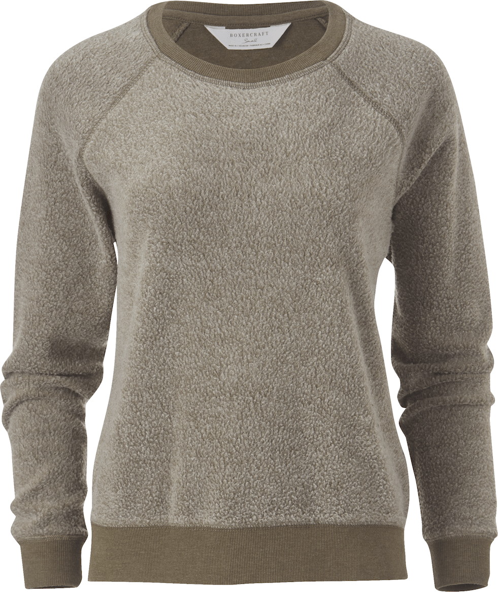 OLIVE BOXERCRAFT FLEECE OUT CREW  grouped