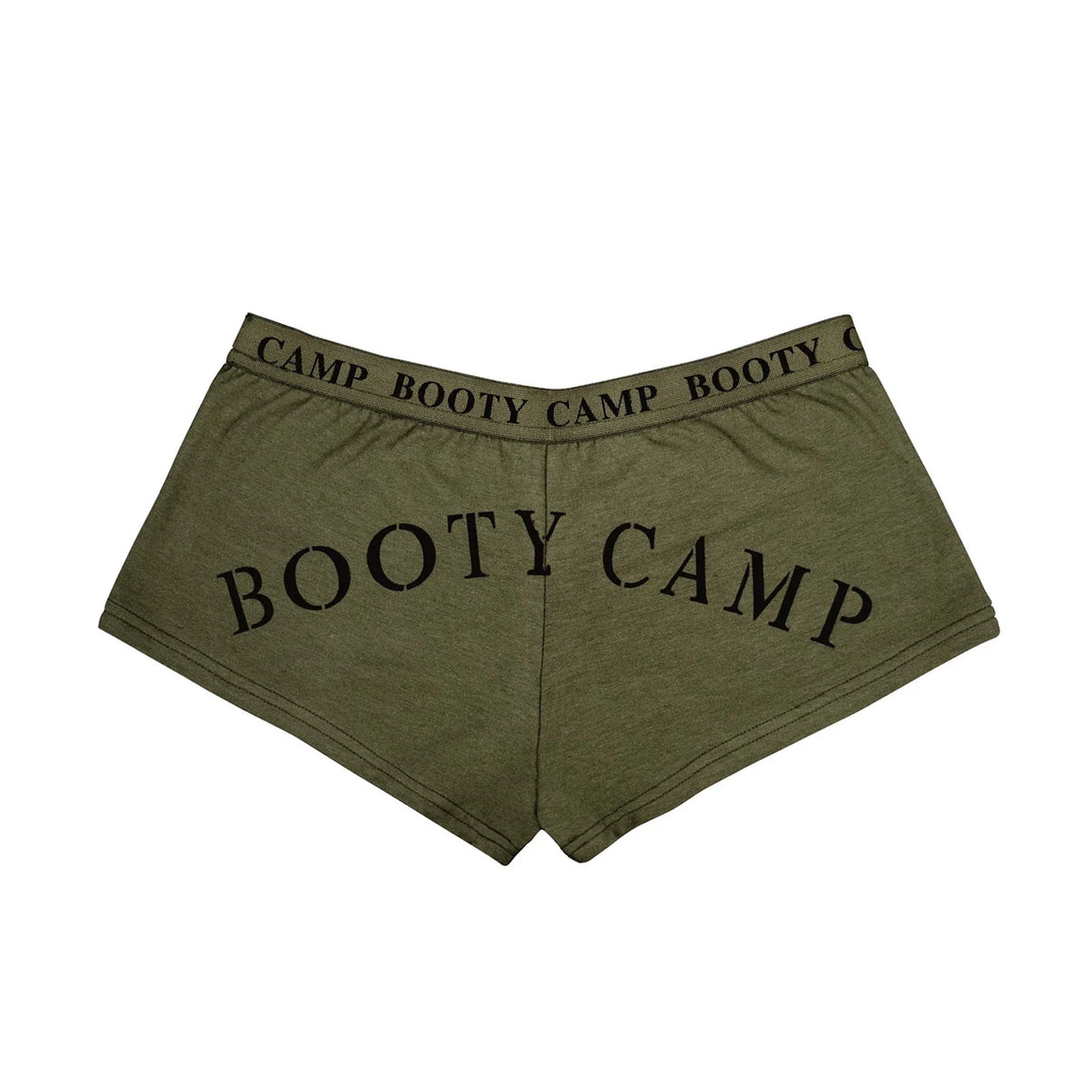 Olive Drab ?Booty Camp’ Booty Shorts