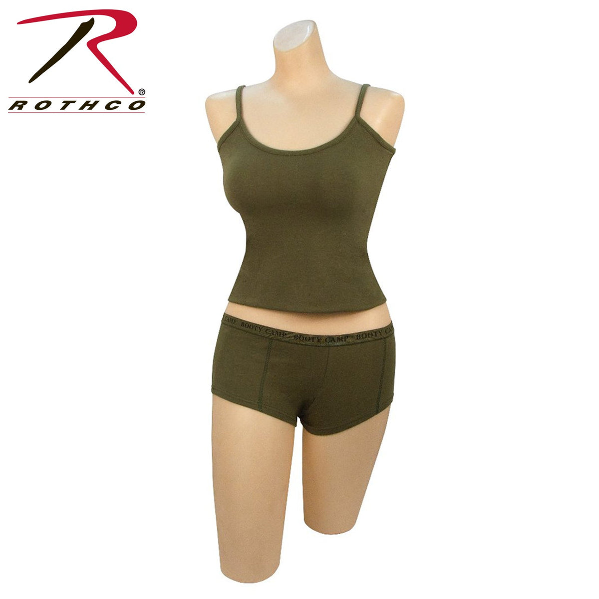 Olive Drab ?Booty Camp’ Booty Shorts