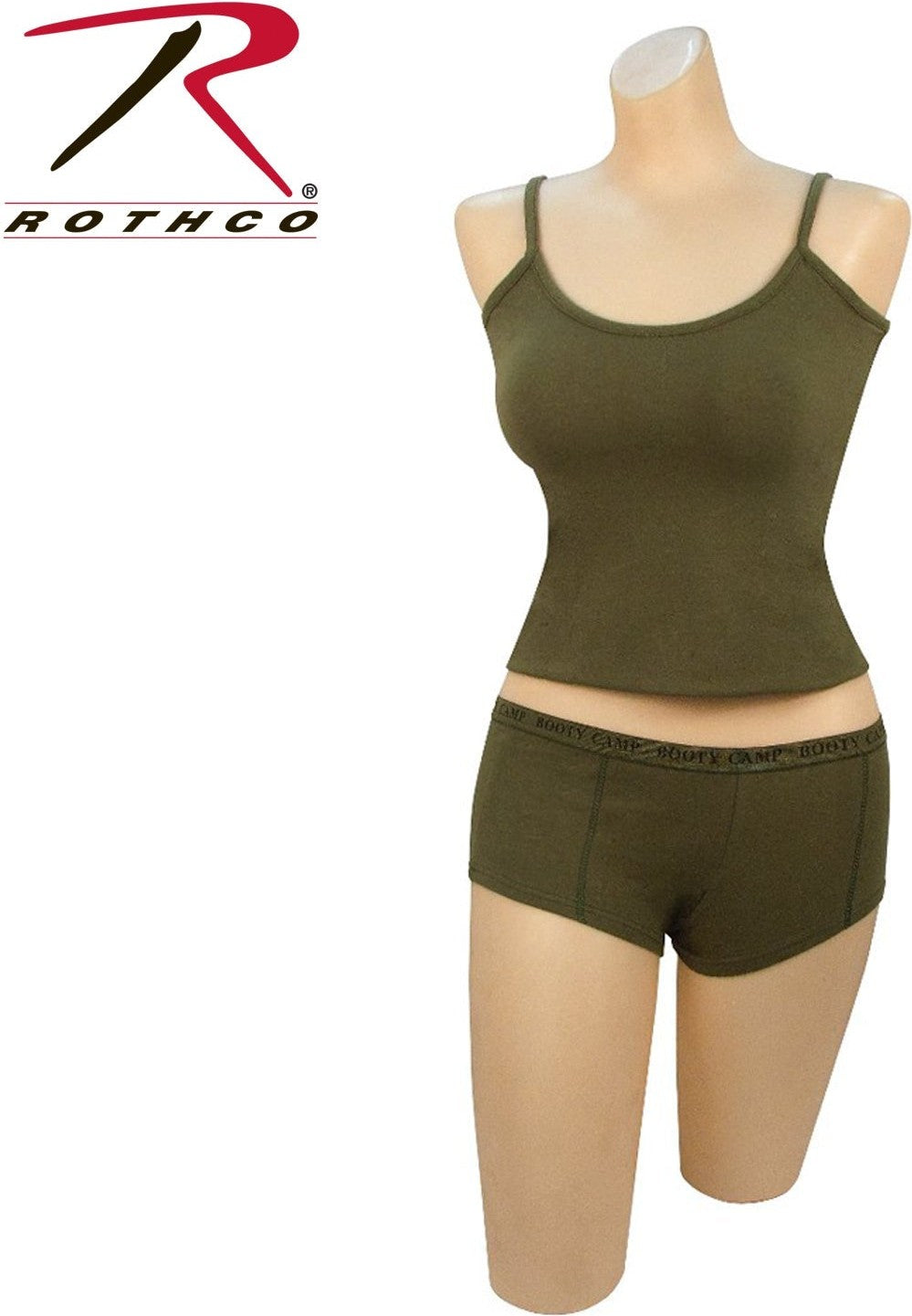 Olive Drab ?Booty Camp’ Booty Shorts