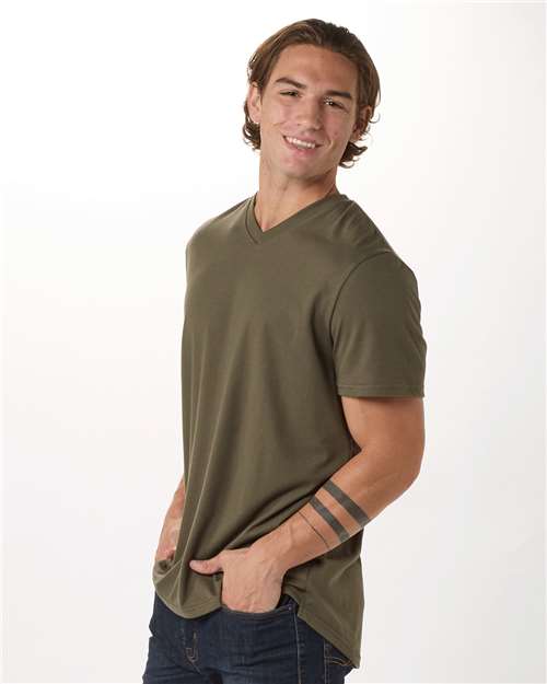 Olive High V-Neck T-Shirt - BM2204