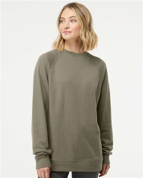 Olive Icon Lightweight Loopback Terry Crewneck Sweatshirt - SS1000C