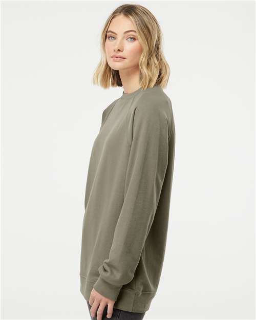 Olive Icon Lightweight Loopback Terry Crewneck Sweatshirt - SS1000C