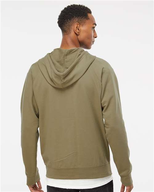 Olive Icon Lightweight Loopback Terry Full-Zip Hooded Sweatshirt - SS1000Z
