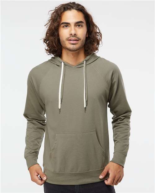 Olive Icon Lightweight Loopback Terry Hooded Sweatshirt - SS1000