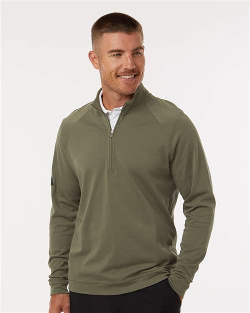Olive Strata Club Quarter-Zip Pullover - A598