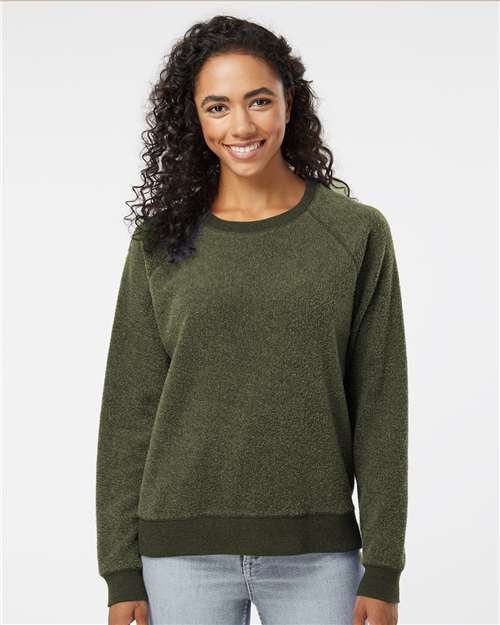Olive Women's Fleece Out Pullover - K01
