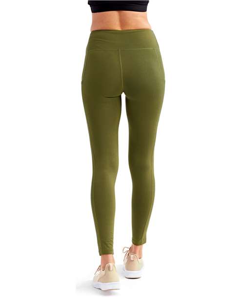 Olive Women&#39;s Mesh Pocket Danica Leggings - TD304